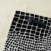 Zwart lederen dierenslangenhuid strandlaken (In situ)