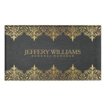  zwart lederen gouden wervelingen Lijst