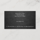 Zwart lederen look wet Kantoor Visitekaartje (Achterkant)