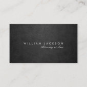 Zwart lederen look wet Kantoor Visitekaartje (Voorkant)
