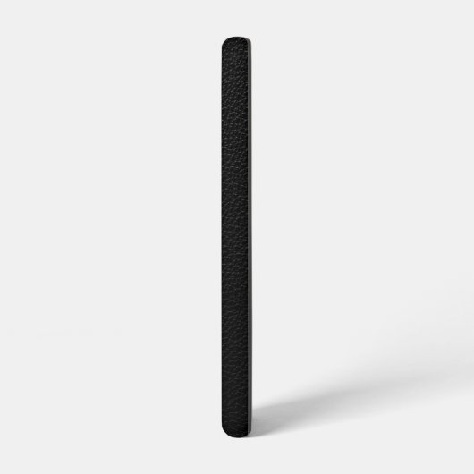 Zwart lederen luxemonogram samsung galaxy hoesje (Linkerkant)