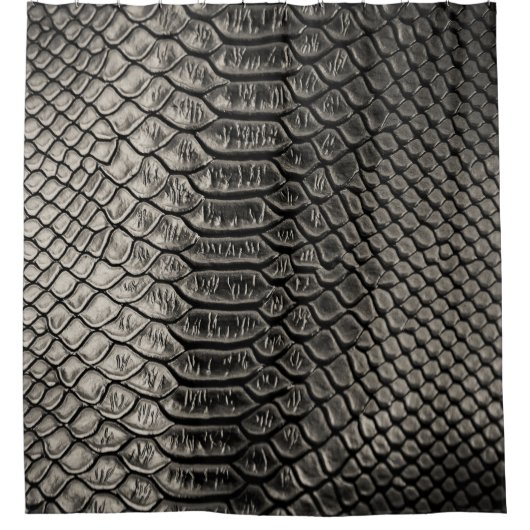 Zwart lederen textuur, achtergrondgebruik. douchegordijn (Voorkant)