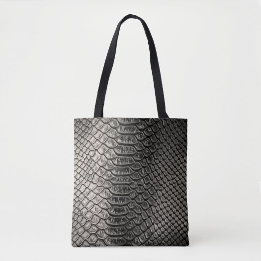 Zwart lederen textuur, achtergrondgebruik. tote bag (Voorkant)