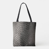 Zwart lederen textuur, achtergrondgebruik. tote bag (Achterkant)