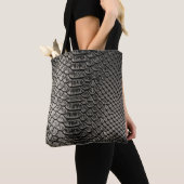Zwart lederen textuur, achtergrondgebruik. tote bag (Dichtbij)