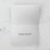 Zwart lederen verjaardag voor schoonzoon kaart (Binnen)