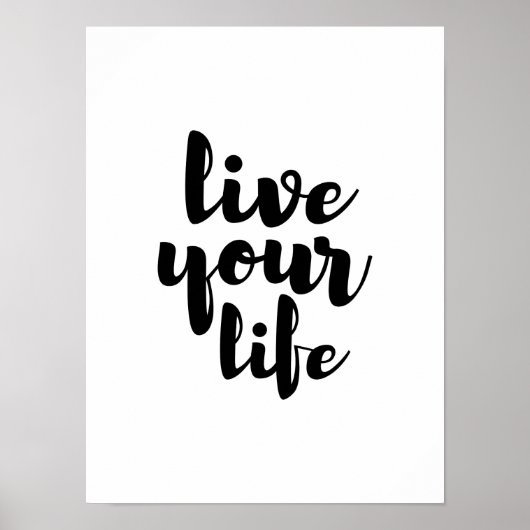Zwart leef je leven poster (Voorkant)