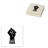 Zwart leeft materie, BLM Rubberstempel (Gestempeld)