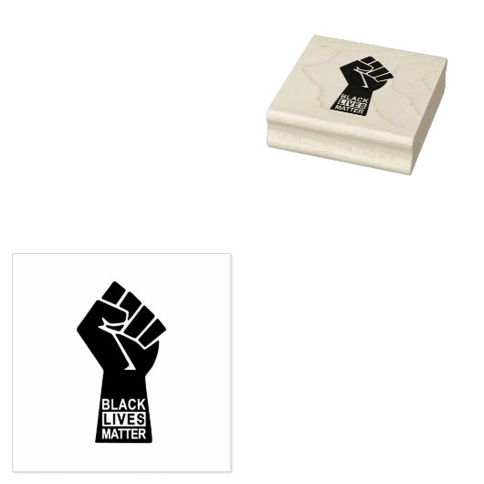 Zwart leeft materie, BLM Rubberstempel (Gestempeld)