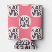 Zwart leeft materie, kalligrafisch patroon blikjeskoeler (Achterkant)