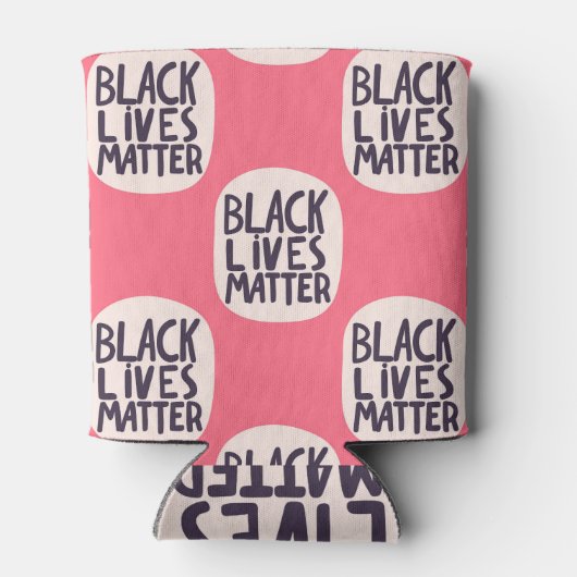 Zwart leeft materie, kalligrafisch patroon blikjeskoeler (Achterkant)