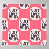 Zwart leeft materie, kalligrafisch patroon poster (Voorkant)