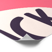 Zwart leeft materie, kalligrafisch patroon poster (Hoek)