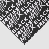 Zwart leeft materie patroon tissuepapier (Detail)