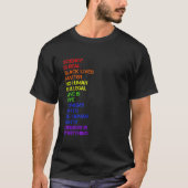 zwart leeft materie t shirt LGBTQ (Voorkant)