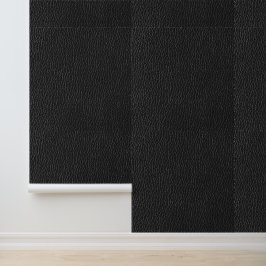 Zwart leer afwerking patroon modern interieur behang