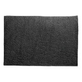 Zwart leer: naadloze close-up textuur. kussensloop (Achterkant)