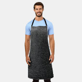 Zwart leer: naadloze close-up textuur. schort (Gedragen)