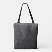 Zwart leer: naadloze close-up textuur. tote bag (Achterkant)
