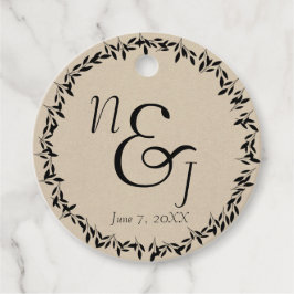 Zwart lef botanisch rotsachtig modern krafthuwelij bedankjes labels