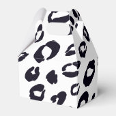 Zwart Leopard Print Verjaardagsfeestje Favorietend Bedankdoosjes (Achterkant)