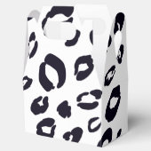 Zwart Leopard Print Verjaardagsfeestje Favorietend Bedankdoosjes (Geopend)