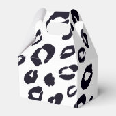 Zwart Leopard Print Verjaardagsfeestje Favorietend Bedankdoosjes (Voorkant Zijde)