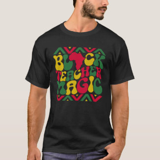 Zwart Leraar Magic Groovy Leraar Black History M T-shirt