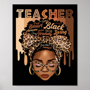 Zwart Leraar Magic Zwart Geschiedenis Maand Afro H Poster