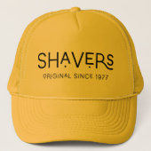 Zwart lettertype Trucker Hoed Pet (Voorkant)