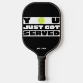 Zwart Leuk Tekst Pickleball Paddle (Voorkant)