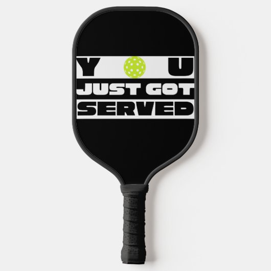 Zwart Leuk Tekst Pickleball Paddle (Achterkant)