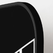Zwart Leuk Tekst Pickleball Paddle (Links Detail)