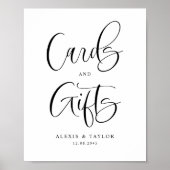 Zwart Leuke Kalligrafie Kaarten en Geschenken Brui Poster (Voorkant)