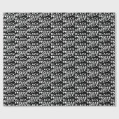 Zwart leven cadeaupapier (Vlak)