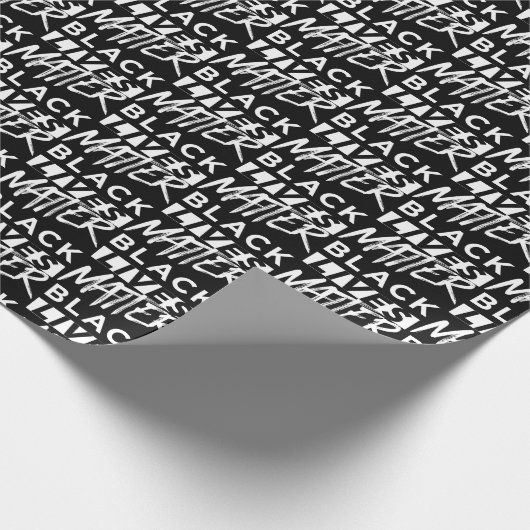 Zwart leven cadeaupapier (Hoek)