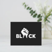 Zwart leven is zwart met hand feestdagenkaart (Staand voorkant)