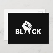 Zwart leven is zwart met hand feestdagenkaart (Voorkant / Achterkant)