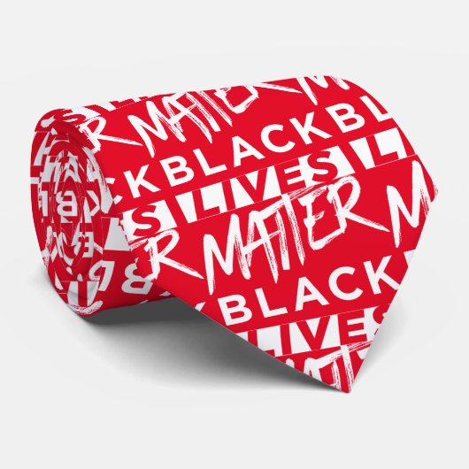 Zwart leven stropdas (Opgerold)