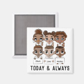 Zwart leven vandaag en altijd magneet (Voorkant / Achterkant)