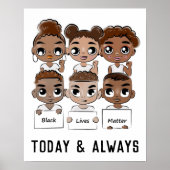 Zwart leven vandaag en altijd poster (Voorkant)