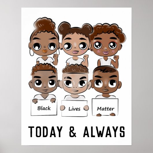 Zwart leven vandaag en altijd poster (Voorkant)