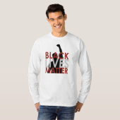 Zwart levend Shirt met lange hoes (Voorkant volledig)