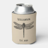  zwart libel monogram blikjeskoeler (Blikje Voorkant)