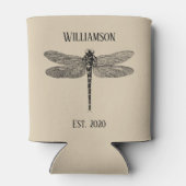  zwart libel monogram blikjeskoeler (Achterkant)