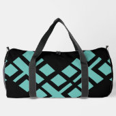 Zwart Licht blauwgroen Plunjezak (Achterkant)