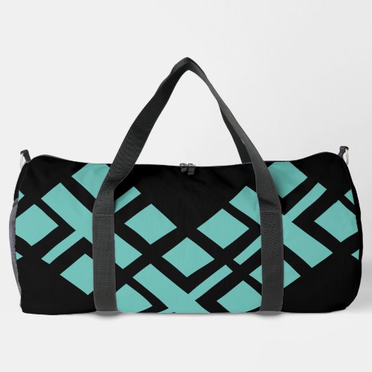 Zwart Licht blauwgroen Plunjezak (Achterkant)