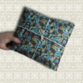 Zwart Licht Neon Glow Kerst Wereldbol Ornament Tissuepapier