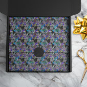 Zwart Licht Neon Glow Kerstavond patroon Tissuepapier