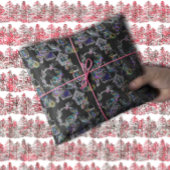 Zwart Licht Neon Glow Kerstman Cluster Tissuepapier